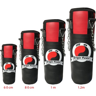 Bao cát đấm boxing đã nhồi hoàn thiện đai treo bằng thép cao cấp võ bao bằng da có đai trợ lực