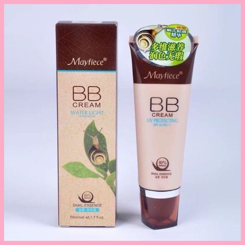 Kem nền BB Mayfiece ốc sên SPF 45  [ Bé súp]