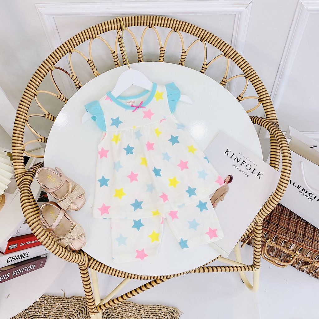 8-20kg Bộ bé gái cánh tiên dáng babydoll mẫu 2022 - BẢNG MÀU 4