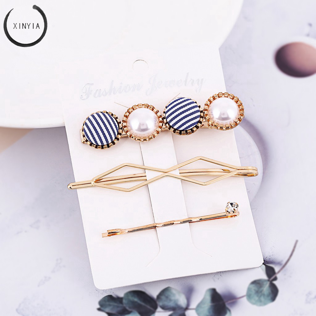 Kẹp Tóc Đính Ngọc Trai Phong Cách Hàn Quốc Xinh Xắn Cho Nữ