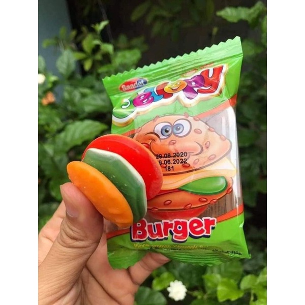 kẹo dẻo trái cây - Kẹo dẻo HURGER vui vẻ Fruit Flavoured jelly 20gr 1 hộp 24 con