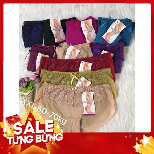 Sỉ 10 quần lót spring ren giữa phom 40-70kg - 5402