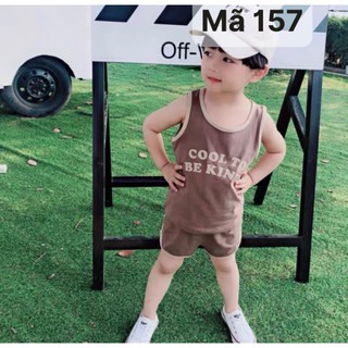 Bộ ba lỗ sát nách cool viền màu cho bé trai 8-20kg unchi store