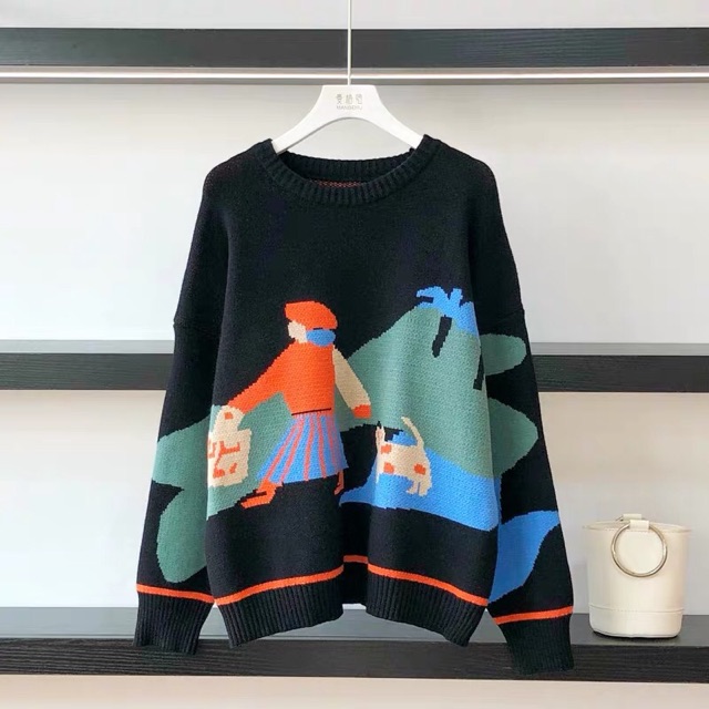 🌈Áo len hoạ tiết trẻ trung  ☘️Free size   Giá sale còn #260k💋