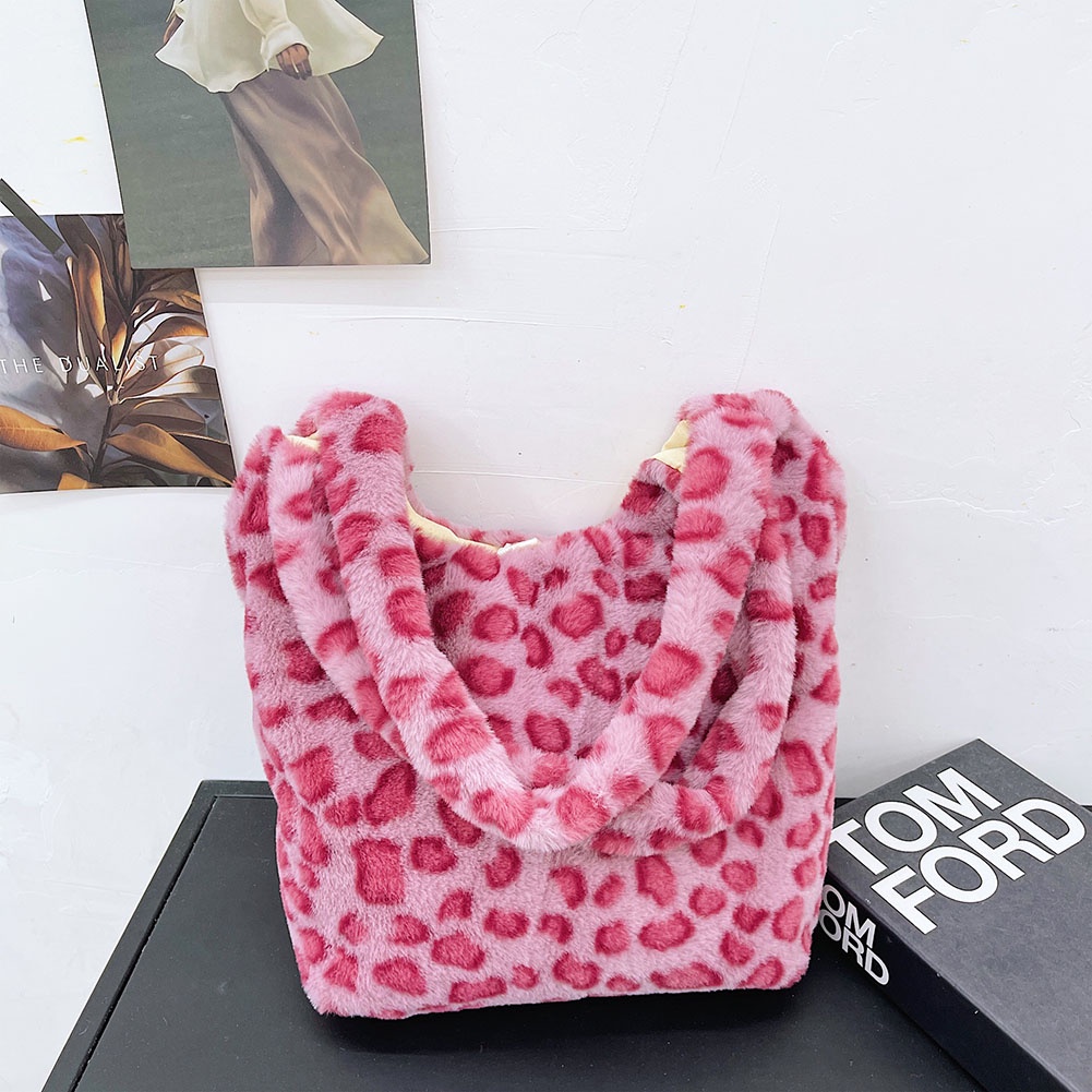 Túi xách nhung lông thời trang mùa đông sức chứa lớn trẻ trung