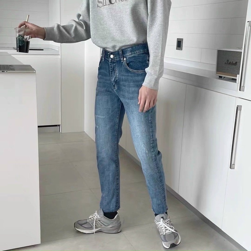 QUẦN JEANS SKINNY CO DÃN CÀO NHẸ FORM UNISEX NAM NỮ (kèm ảnh thật)
