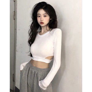 Áo croptop khoéc eo Ulzzang