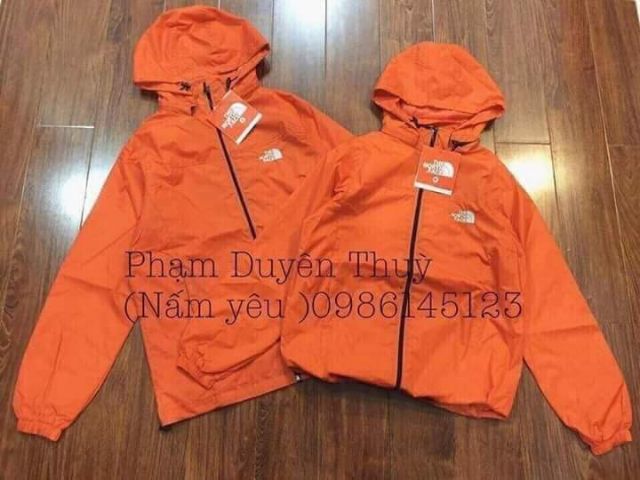 [Rẻ vô địch] Áo khoác dù thêu logo, nón rời, mã TNF