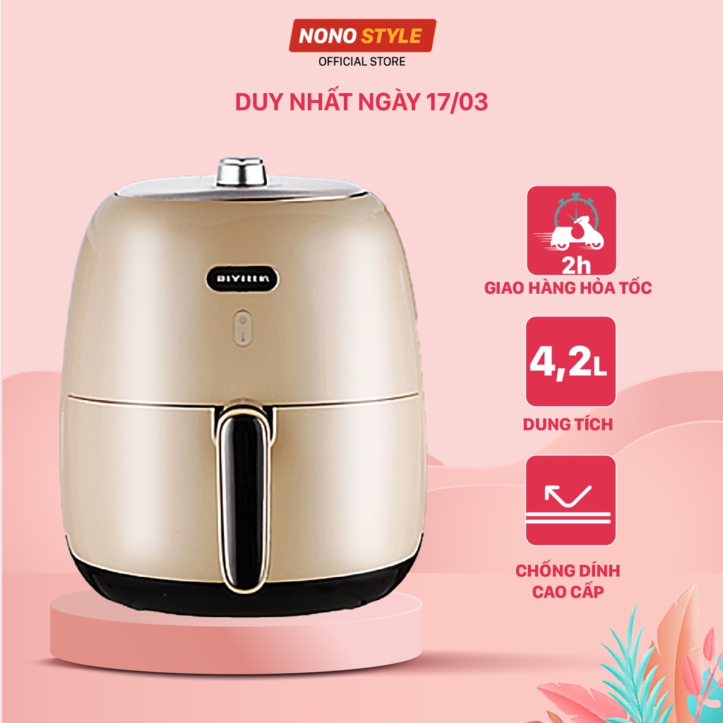 [Mã ELHADEV giảm 4% đơn 300K] Nồi chiên không dầu BIYI AF80A 4.2L1500W, Bảo Hành 12 Tháng