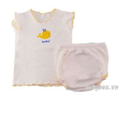 Bộ thun mát cotton bé trai gái HOTGA 3-8kg