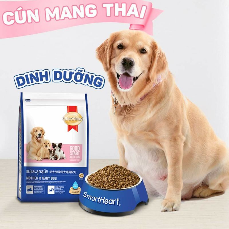 Thức ăn cho chó mẹ mang thai và chó con Smartheart Mother &amp; Baby Dog 1.3kg
