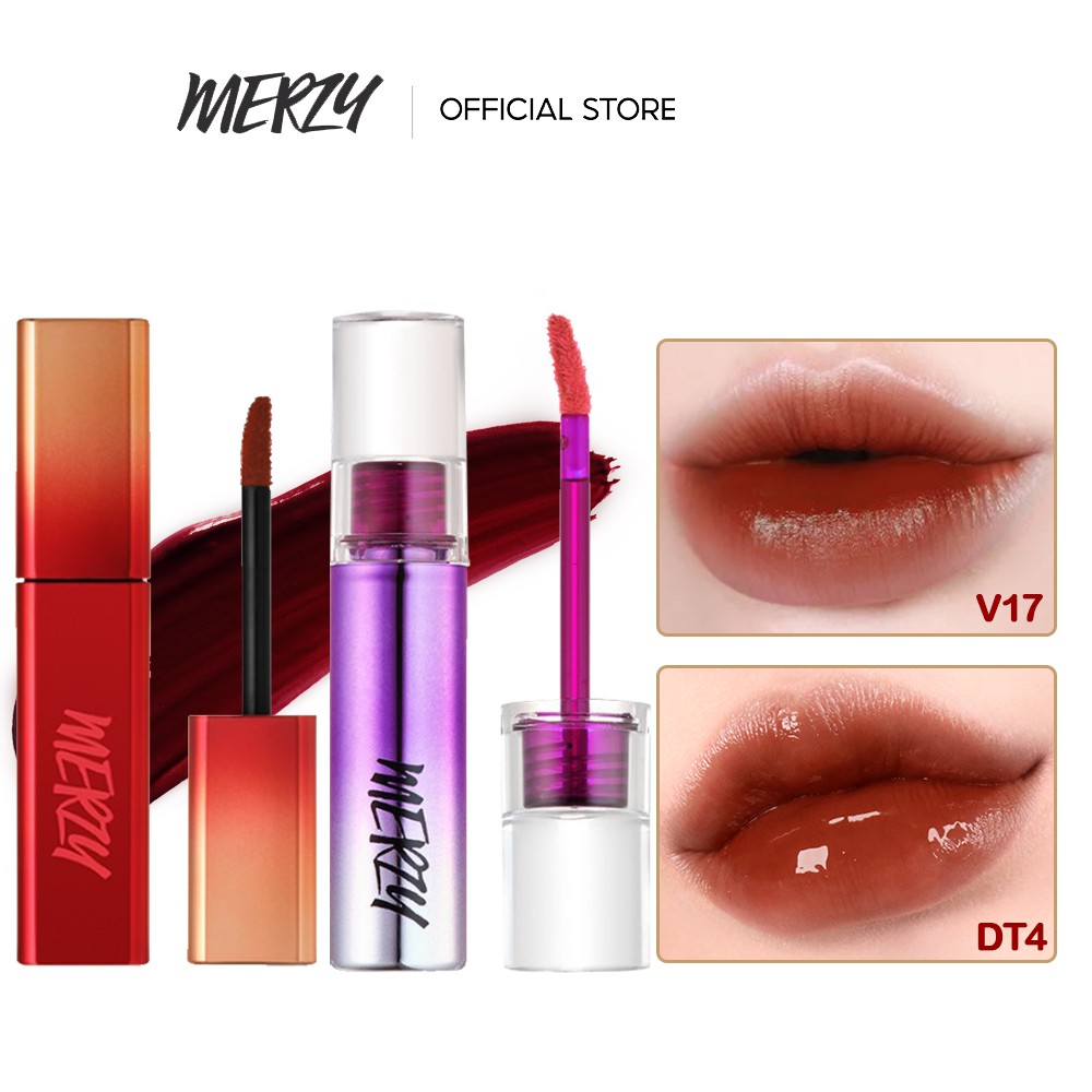 Combo 2 Son Merzy The First Velvet Tint Ver Red 3.8g + Son Merzy Aurora Dewy Tint 5.5g