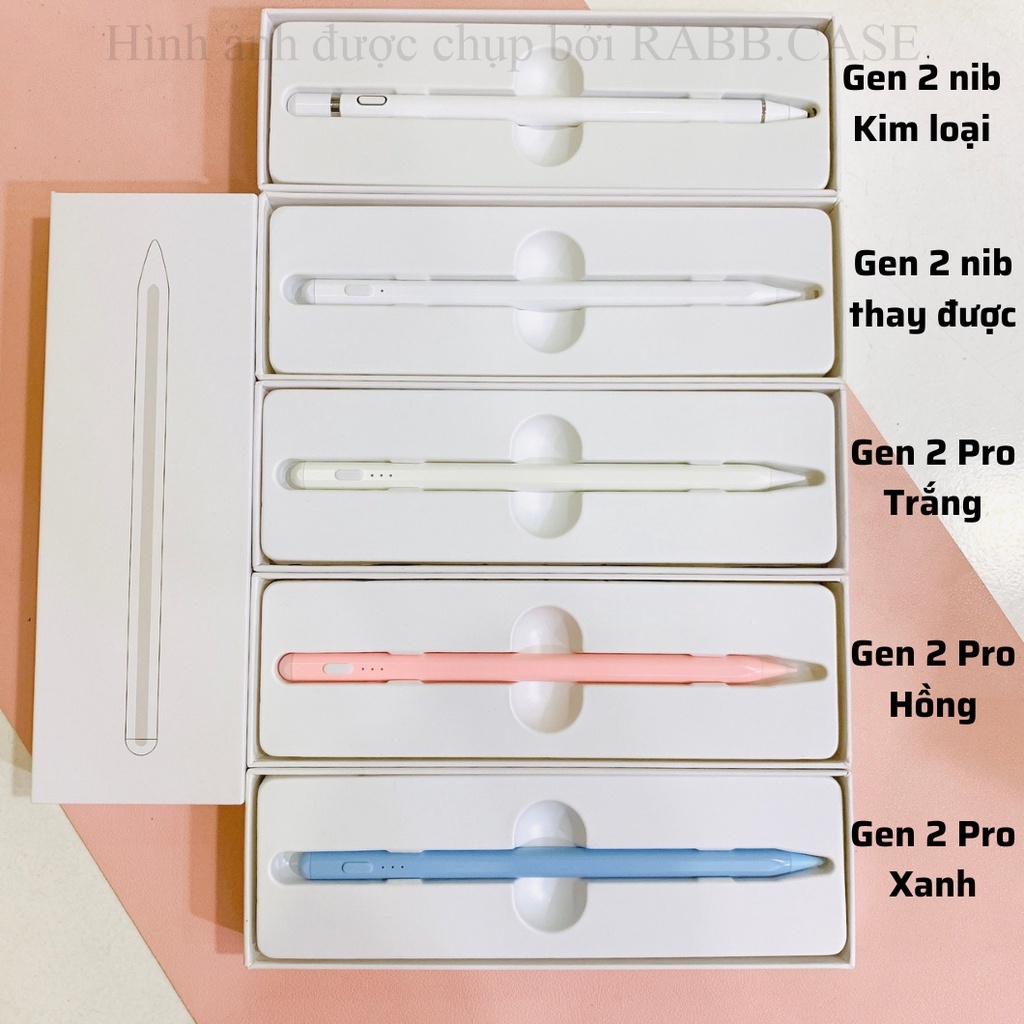 Bút cảm ứng Stylus Pen Gen 2 Pro - Chức năng chống chạm màn hình, vẽ nét nghiêng, thân bút từ tính tương thích với iPad