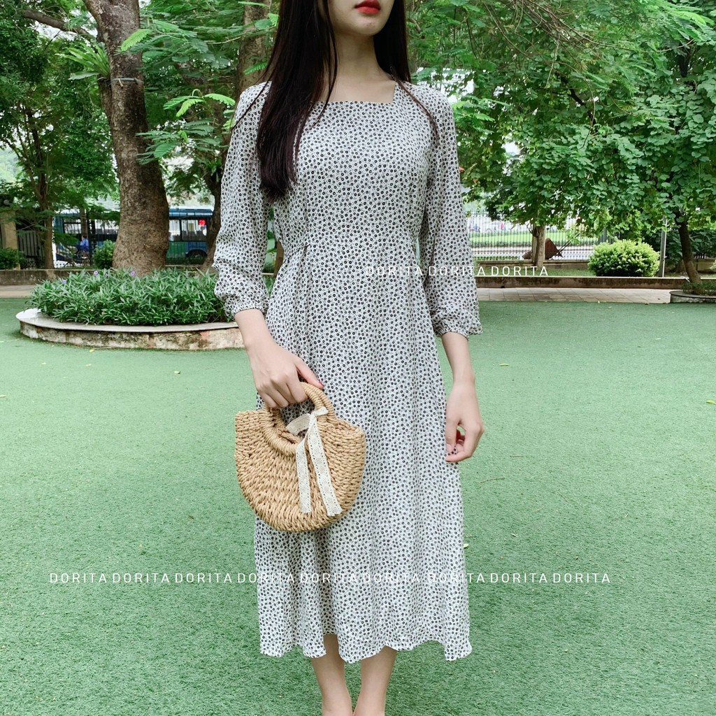 Váy hoa nhí dáng dài, Đầm hoa nhí vintage, Váy hoa nhí 2020 - Dorita Boutique | BigBuy360 - bigbuy360.vn