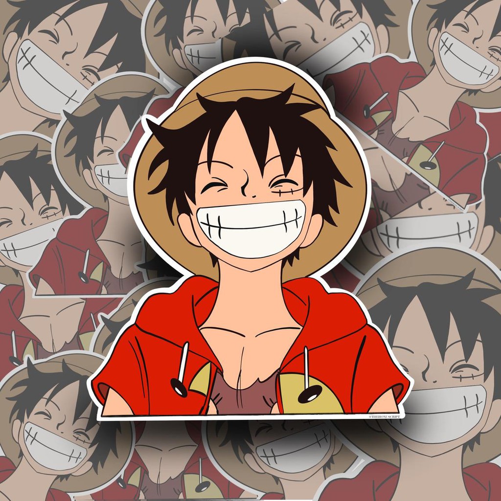 Set Sticker One Piece - Chống Nước - Bền Màu - Dán Laptop , Dán Điện Thoại , Dán Mũ Nón Bảo Hiểm , Dán Vali, Dán Xe..