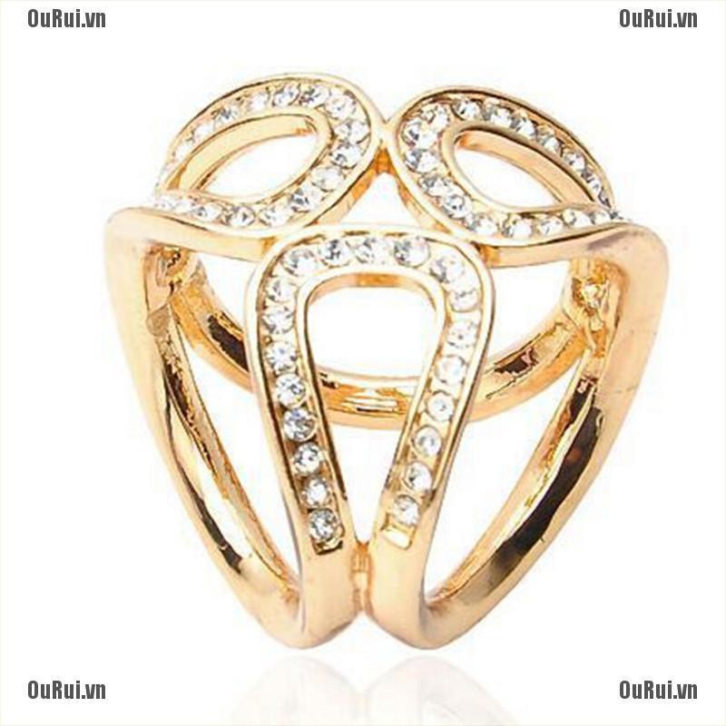 Khóa Khăn Cổ Màu Vàng / Bạc Đính Pha Lê