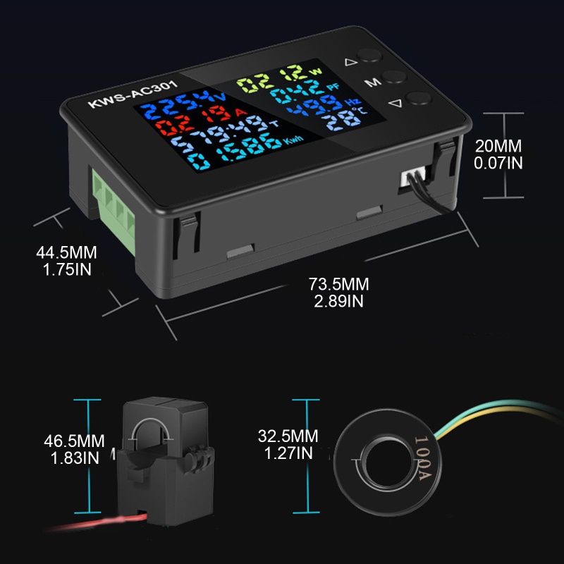 Đồng Hồ Đo Điện Áp Kỹ Thuật Số 8 Trong 1 50V 300V 100A