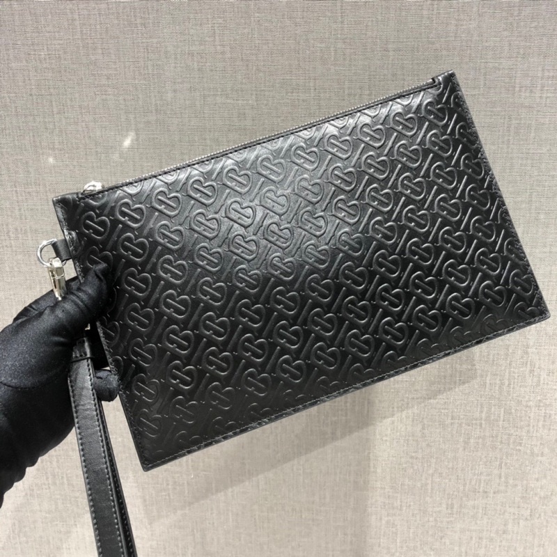Clutch nam thương hiệu hiệu thời trang cao cấp Burberry BBR chất liệu da thật nhập khẩu