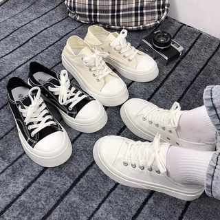 (HÀNG CÓ SẴN) Giày sneaker nâng đế vải canvas nam nữ basic