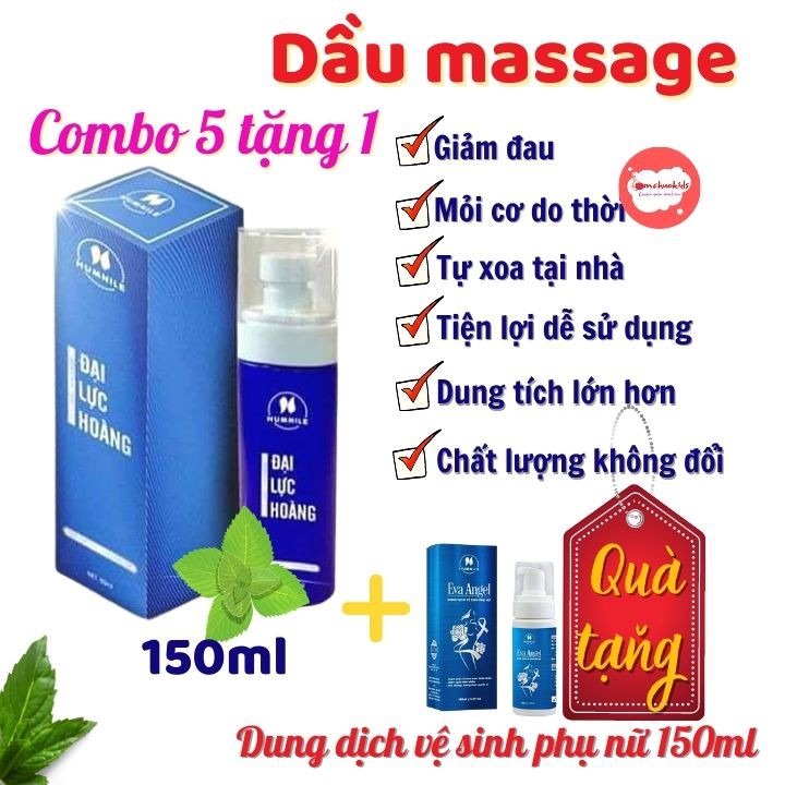 [Combo 5 tặng 1 - Dầu xoa bóp Đại Lực Hoàng 120ml- giải pháp hỗ trợ cơ xương khớp- Tomchuakids