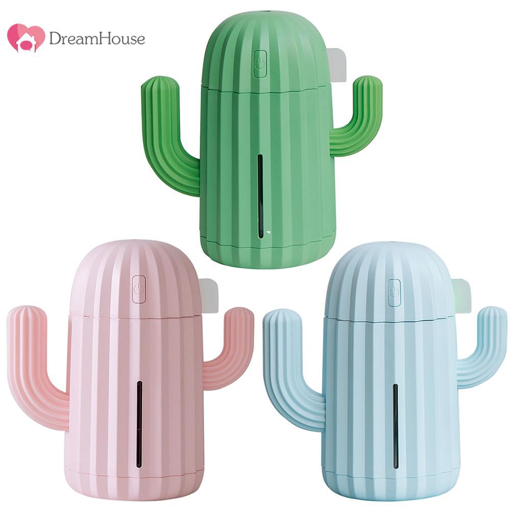 dreamhouse 340ml Cactus Design USB Charge Air Humidifier Aroma Essential Oil Diffuser