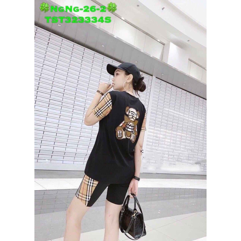 [Ảnh thật tự chụp] Đồ bộ mặc nhà thun cotton quần ngang gối | BigBuy360 - bigbuy360.vn