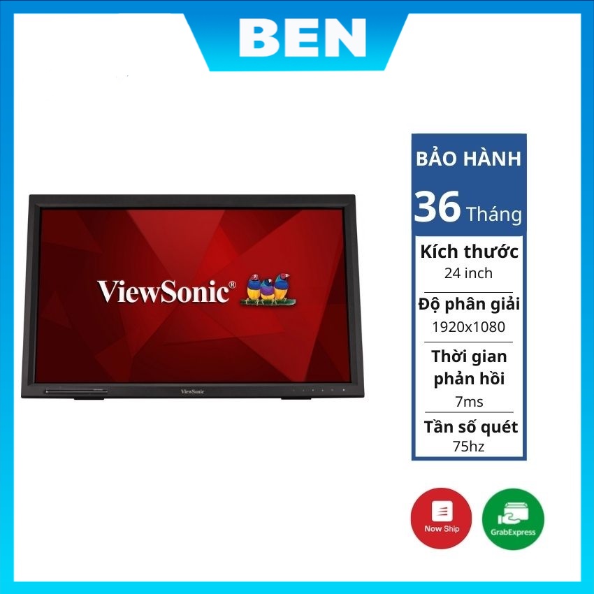 Màn hình máy tính ViewSonic TD2423/ Touch/ 24inch FHD/ 75Hz/ VA/ 3Yrs BH 36T | BigBuy360 - bigbuy360.vn