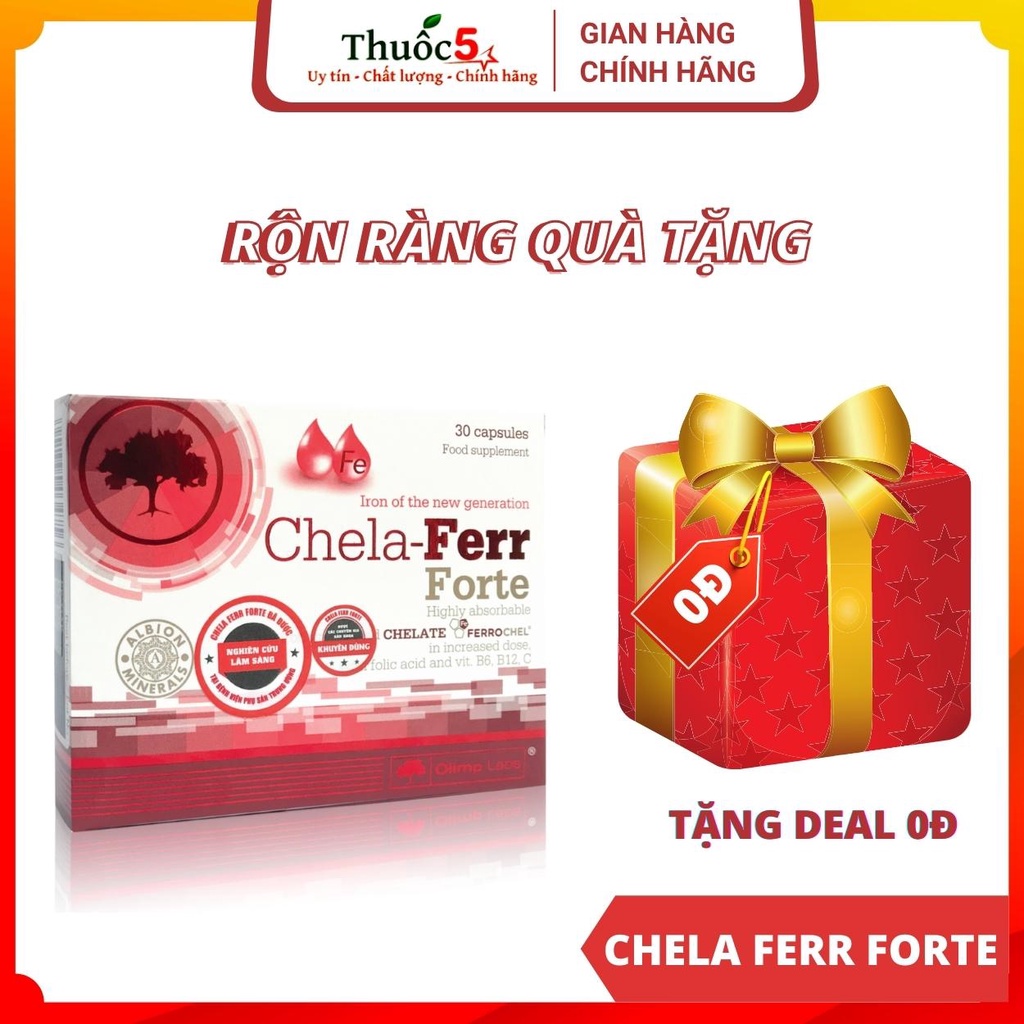 [GIÁ GỐC] Chela Ferr Forte bổ sung sắt hữu cơ cho mẹ bầu - hộp 30 viên