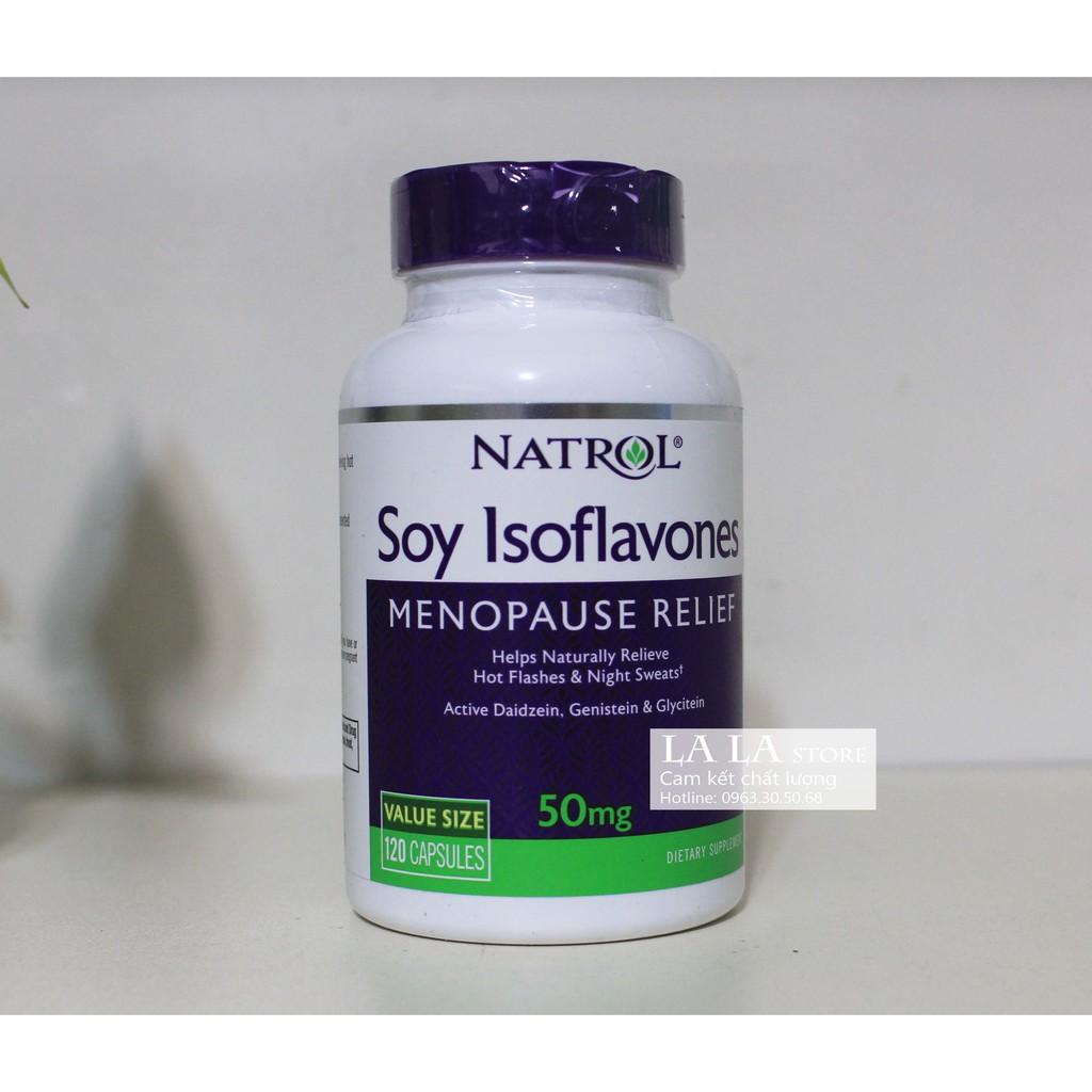 Viên Uống Natrol Soy Isoflavones 50mg Mầm Đậu Nành Cho Nữ 120 viên