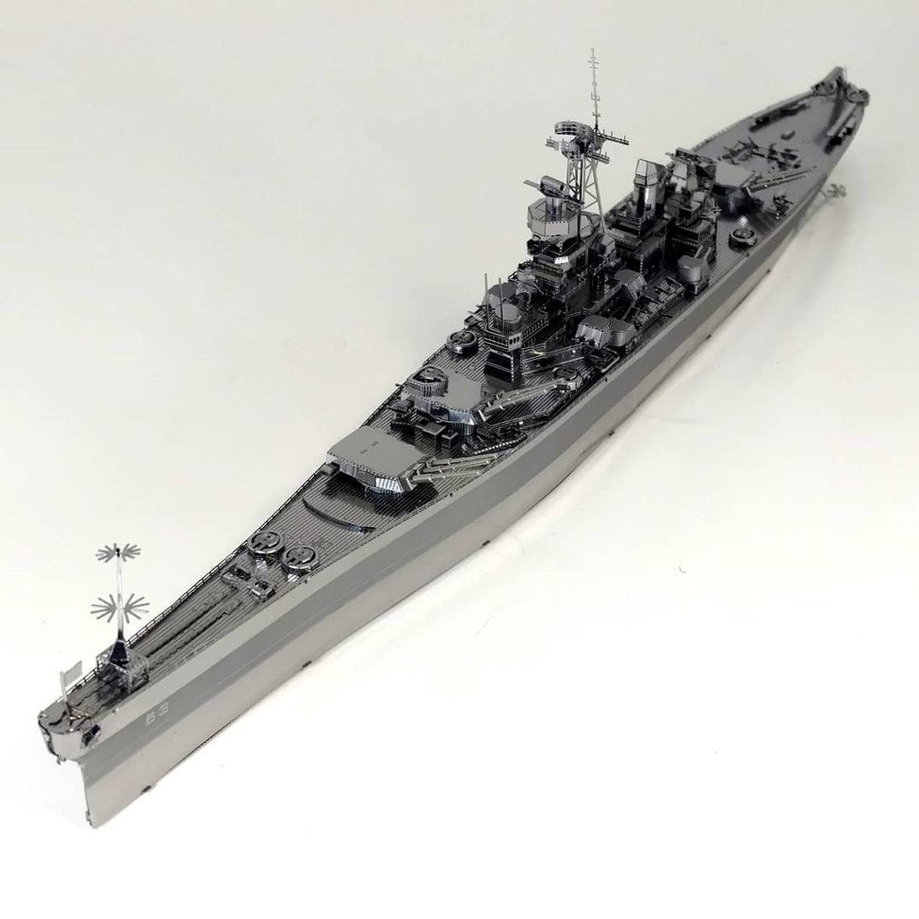Mô hình 3D kim loại lắp ráp Piececool Thiết giáp hạm USS Missouri BB-63 Hải quân Hoa Kỳ [Chưa lắp]