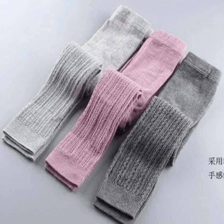 [ Xả Hàng ] Quần Legging Bé Gái, Quần Tất Len Gân Dày Dặn Ấm Áp Dành Cho Bé Gái Từ 7 - 20kg KIDS21037