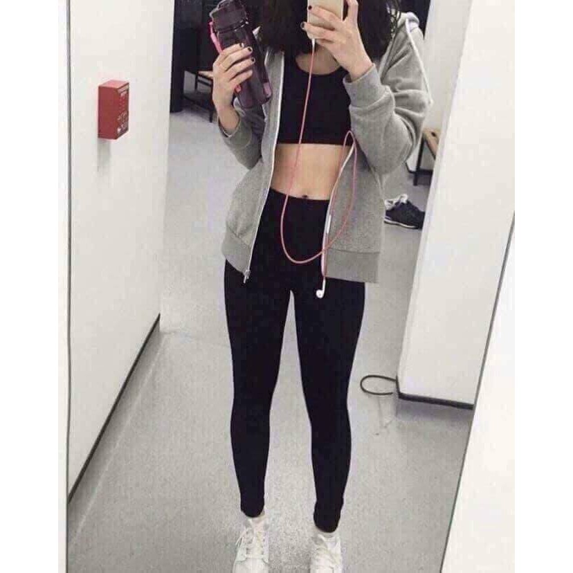 Quần lengging warm túi Zip bao đẹp ( Có ảnh thật 100%)