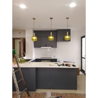 Đèn thả thủy tinh màu dercor