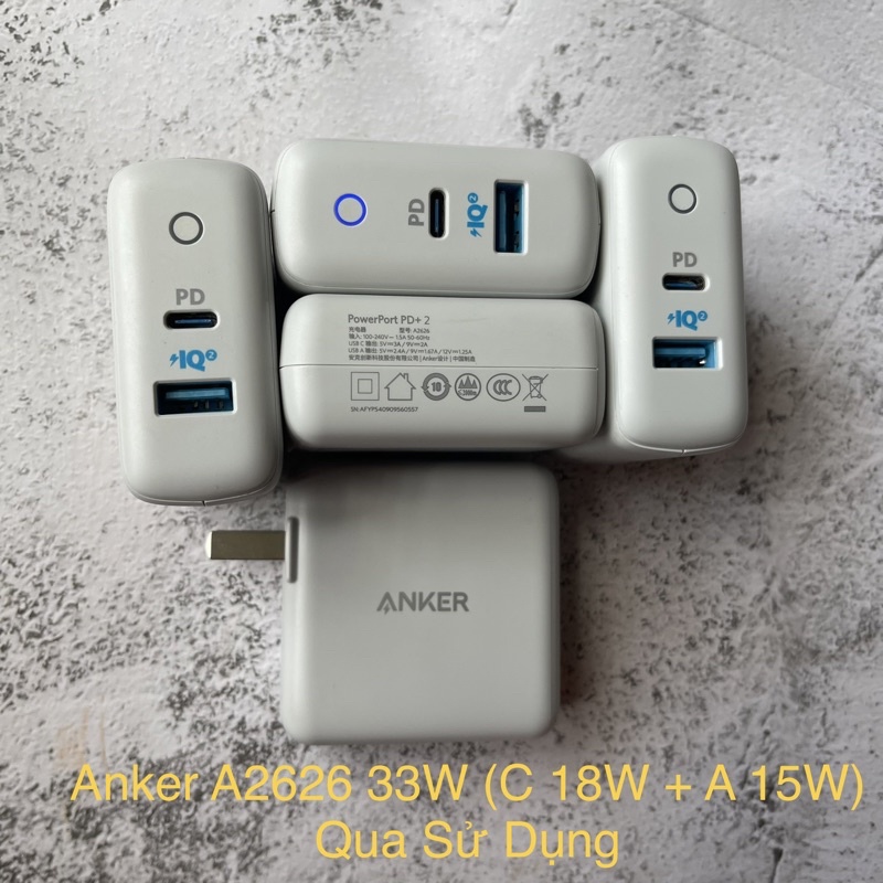 Sạc Anker A2626 33W (C 18W + A 15W)Qua Sử Dụng