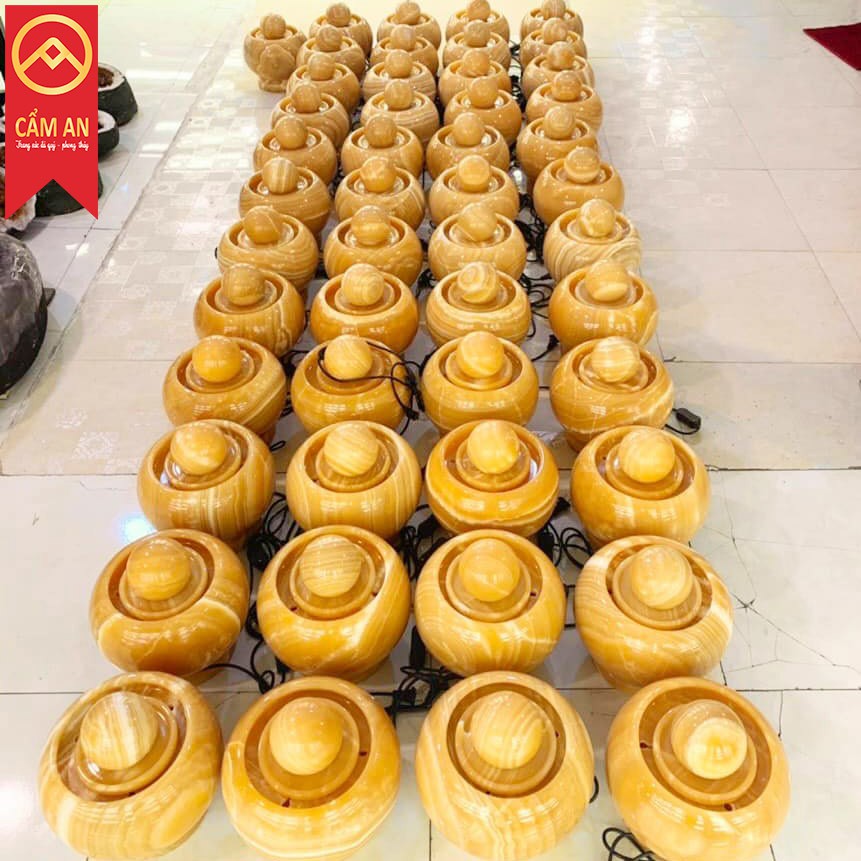 Tuyệt phẩm phong thủy luân đá ngọc hoàng long để bàn, thác nước phong thủy, hàng chất lượng tụ khí tài lộc vô biên