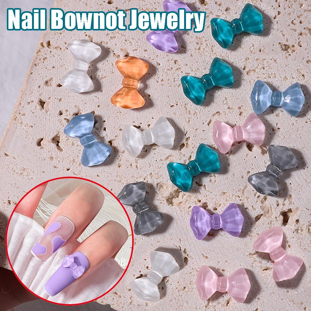 Phụ Kiện Trang Trí Móng Nghệ Thuật Hình Nơ 3D Bằng Resin Tinh Tế