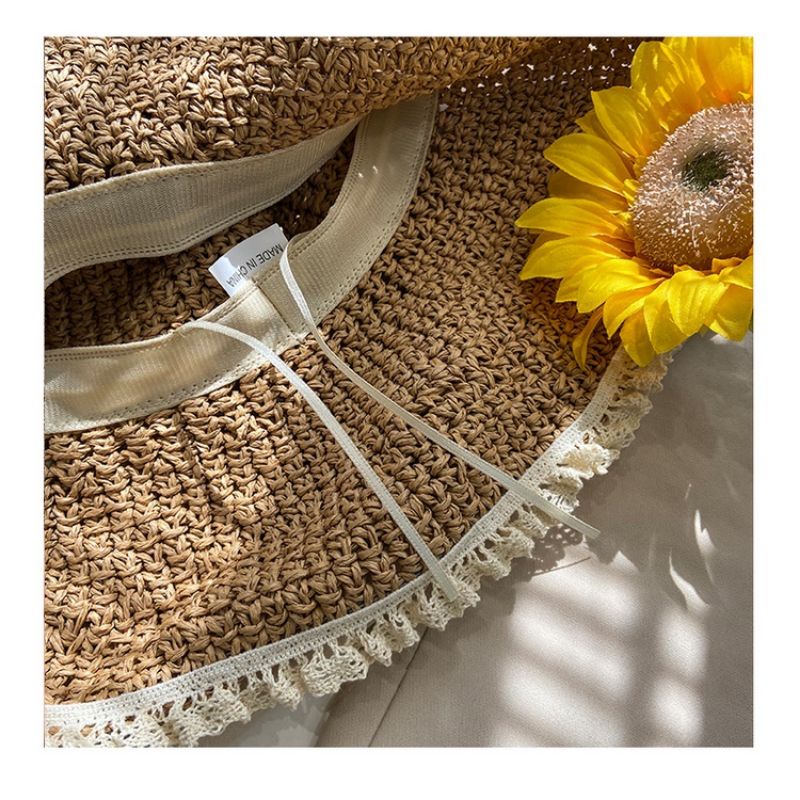 Nón Cói Sợi Móc Viền Ren Mẫu Mới