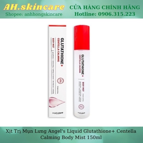 Xịt giảm mụn lưng Angel's Liquid Glutathione Plus Centella Calming Body Mist 150ml