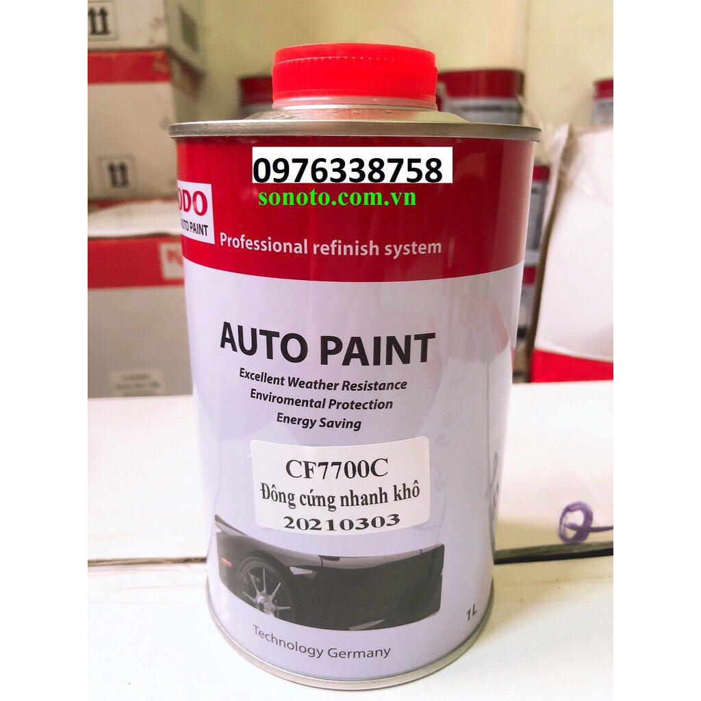 Đủ bộ Sơn màu trắng 2K 1Lít kèm đóng rắn 0.5L  Autopaint