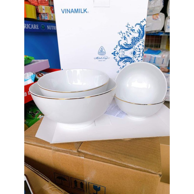 Bộ bát đĩa Minh Long Viền Vàng 5 món | BigBuy360 - bigbuy360.vn