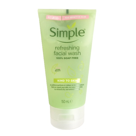 Sữa Rửa Mặt Simple Gel Kind To Skin Refreshing Facial Wash Gel dịu nhẹ dành cho mọi loại da 150ml