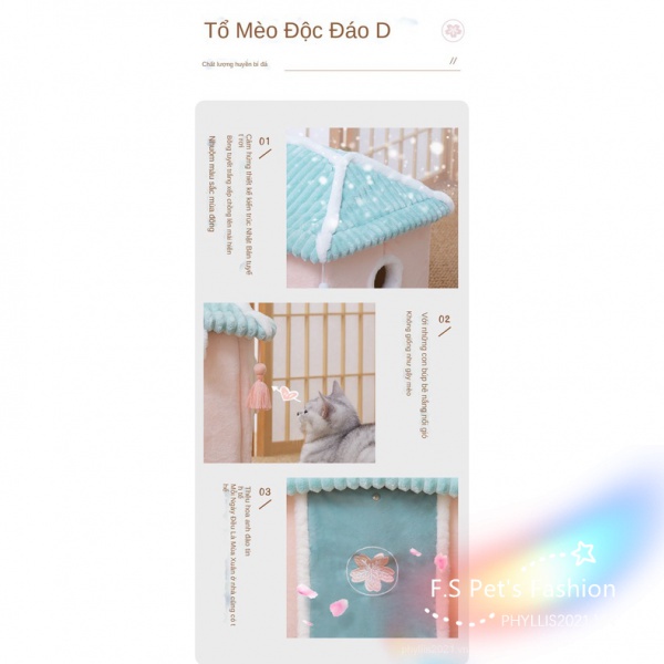 ♡ F.S ♡Nhật Bản hoa anh đào tuyết giường cho thú cưng / giường cho mèo / cũi cho chó bốn mùa có thể tháo rời và giặt được