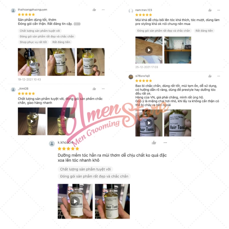 Tinh Dầu Dưỡng Tóc The Original Hair Tonic - chai 50ml - Handmade - New Label