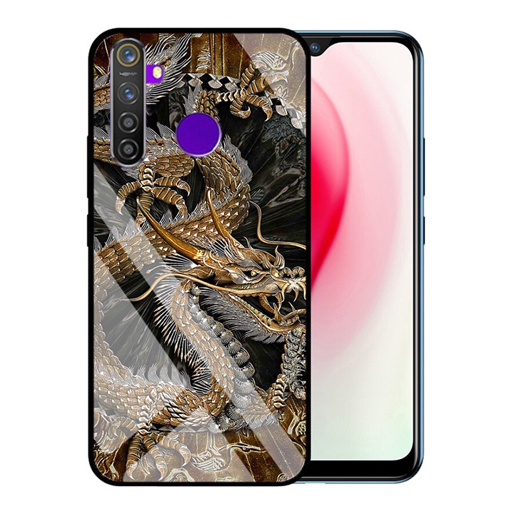 &quot;Ốp lưng Realme 5&quot; Mặt kính 3D sang trọng_Không Nhòe, Không Phai Hình ( Tim shop )