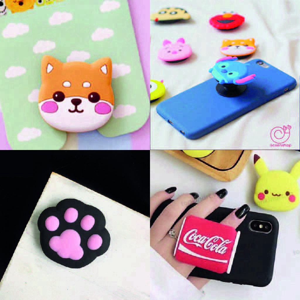 Popsocket 🌺 Giá Đỡ Silicon Hình Thú 8 Mẫu 🌺 -3