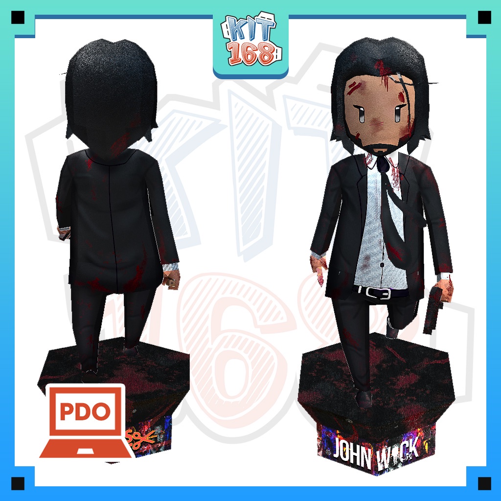 Mô hình giấy Anime Chibi John Wick