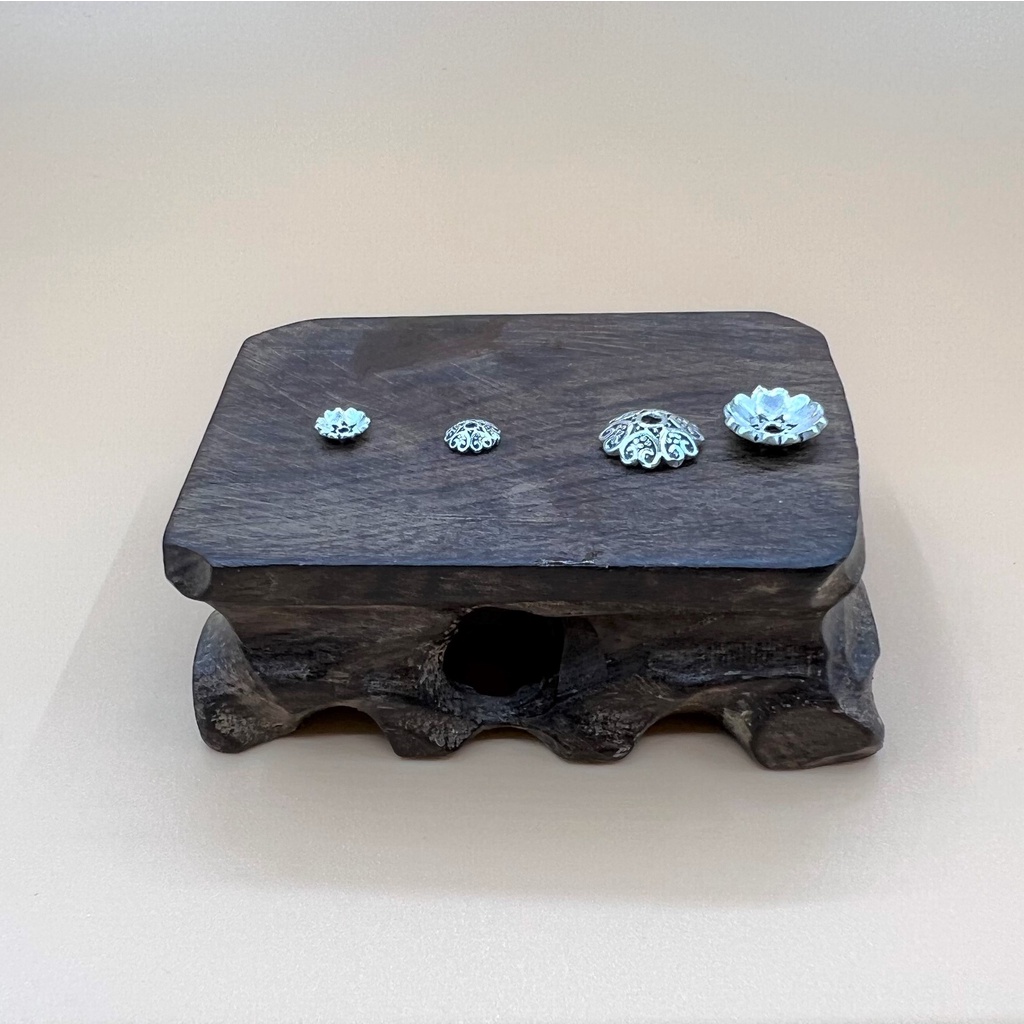 Charm ốp hạt bạc thái hình 6 trái tim - Charm Bạc 925 - Mã CA073