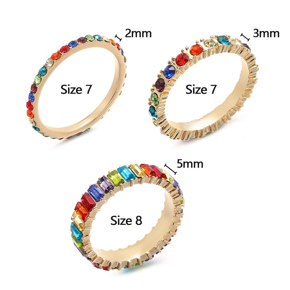 WISDOMEST Fashion Bling Finger Rings Lady Women Sparkling|Rings Party Jewelry Wedding Luxury Multicolor Gifts