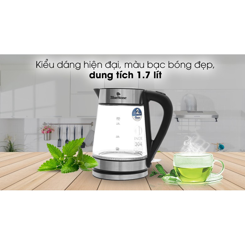 Ấm siêu tốc Bình đun siêu tốc Bluestone 1.7 lít DST045 GOG356