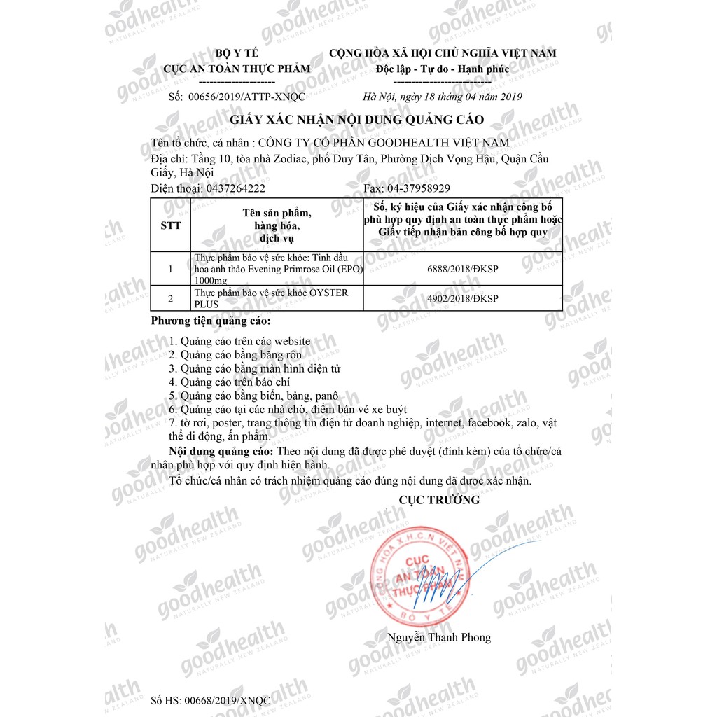 Tinh dầu hoa anh thảo Goodhealth EPO Evening Primrose Oil Cung cấp 1000mg GLA